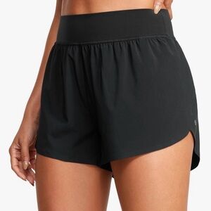 CRZ YOGA Women's Black Athletic Shorts